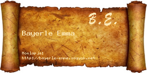 Bayerle Emma névjegykártya