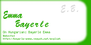 emma bayerle business card
